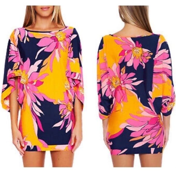 Trina Turk Dresses & Skirts - Trina Turk‎ Breeze Colorful Floral Print Tunic Top Swimsuit Cover Up Dress NWT